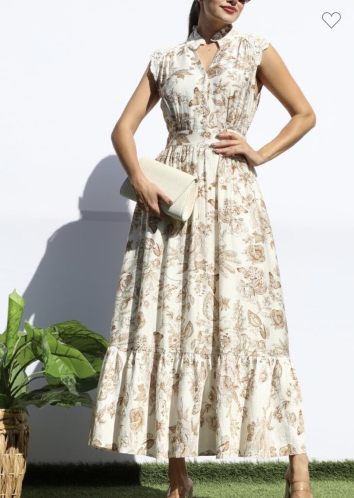 Vestido Maxi Floral Elegante