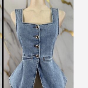 Chaleco Largo de Mezclilla para Mujer