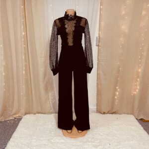 Enterizo Valentino Negro Elegancia